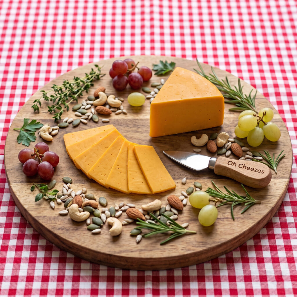 Cheddar Cheddar – Sharp and savory artisanal vegan cheddar block by Oh Cheezes Bali