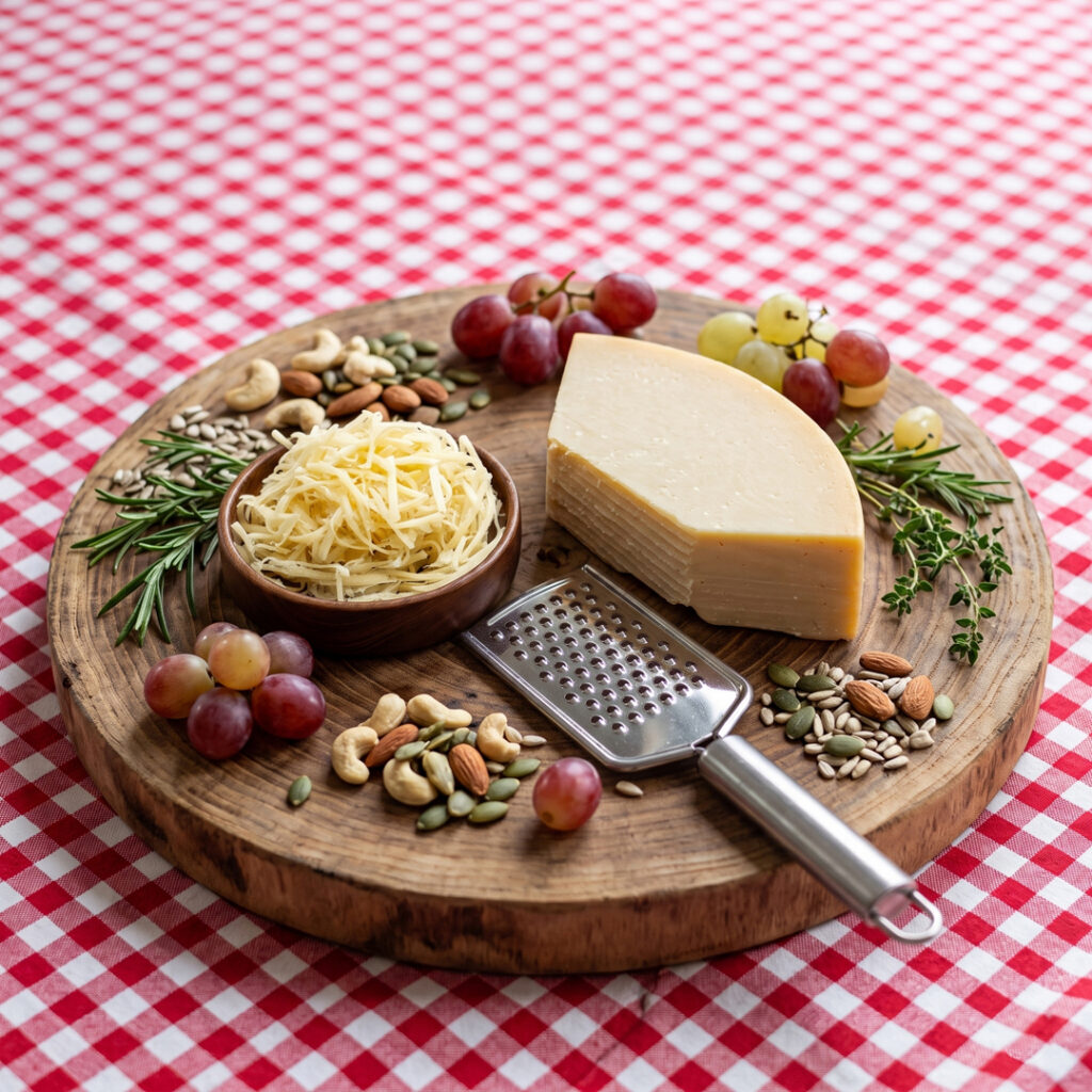 Hard Parmesan Hard Parmesan – Handcrafted aged plant-based parmesan cheese wedge by Oh Cheezes Bali