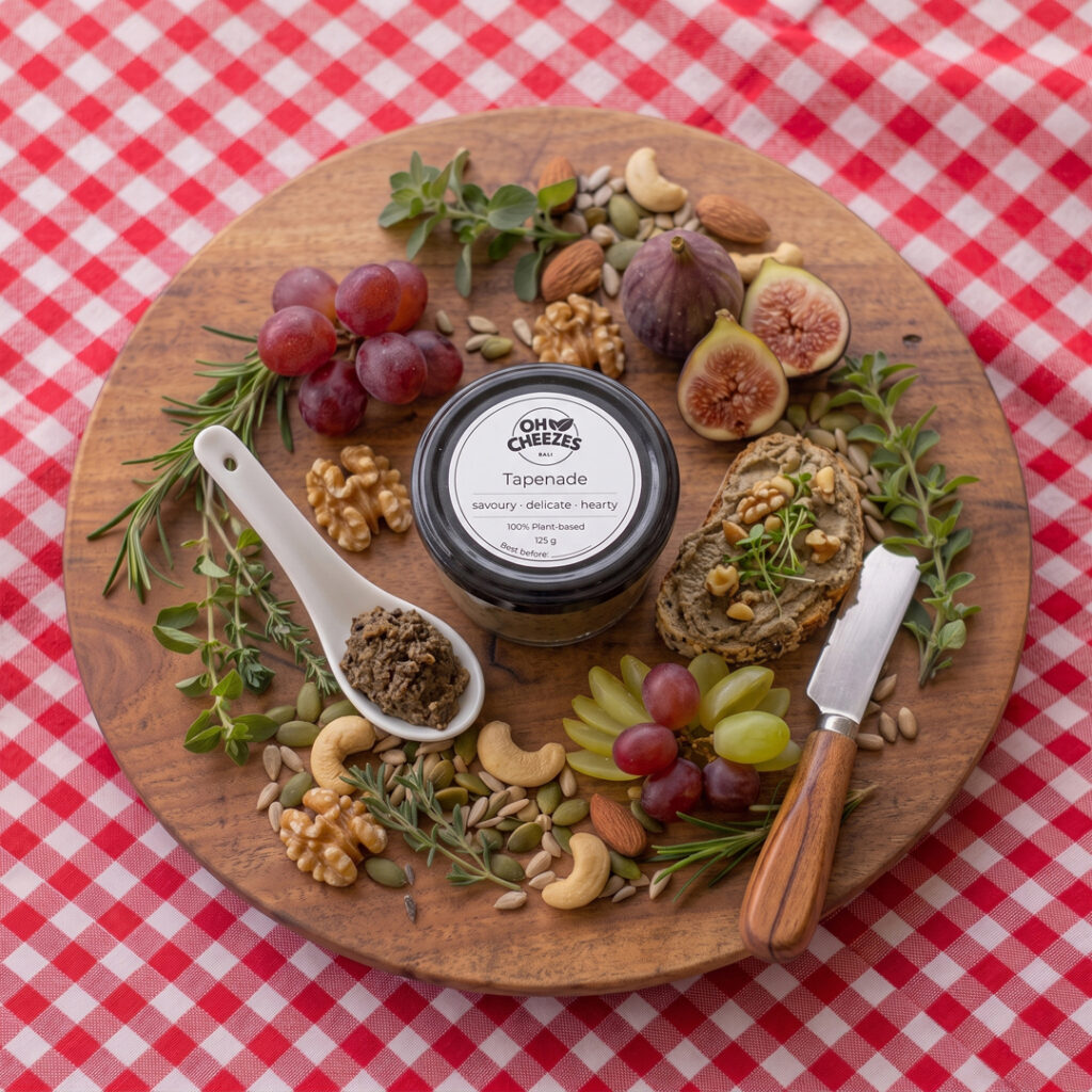 Tapenade Tapenade (Olive Spread) – Rich and savory artisanal vegan olive tapenade spread by Oh Cheezes Bali