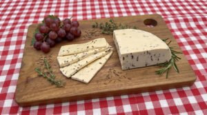 Caraway Havarti – Smooth vegan havarti-style cheese with aromatic caraway seeds by Oh Cheezes Bali