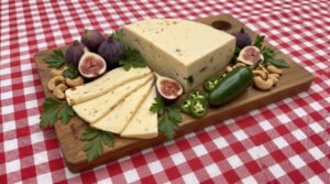 Jalapeno Havarti – Creamy vegan havarti-style cheese with spicy jalapeno bits by Oh Cheezes Bali
